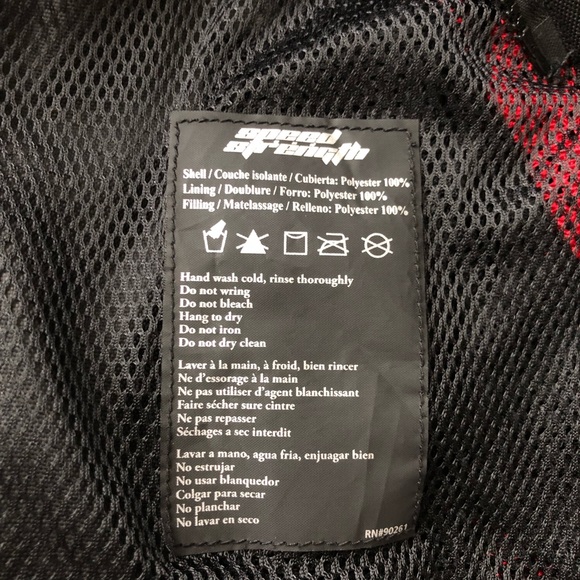 Speed & Strength black, red & white mesh motorcycle jacket w/ waterproof insert - Picture 14 of 15